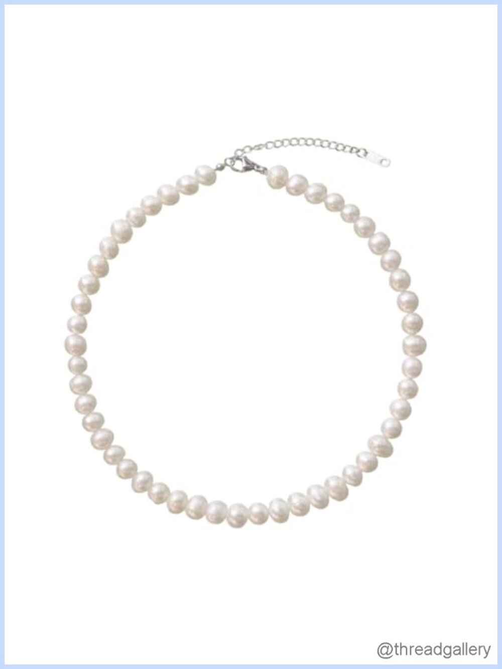 Freshwater Baroque Pearl Necklace 8-9mm Stainless Steel